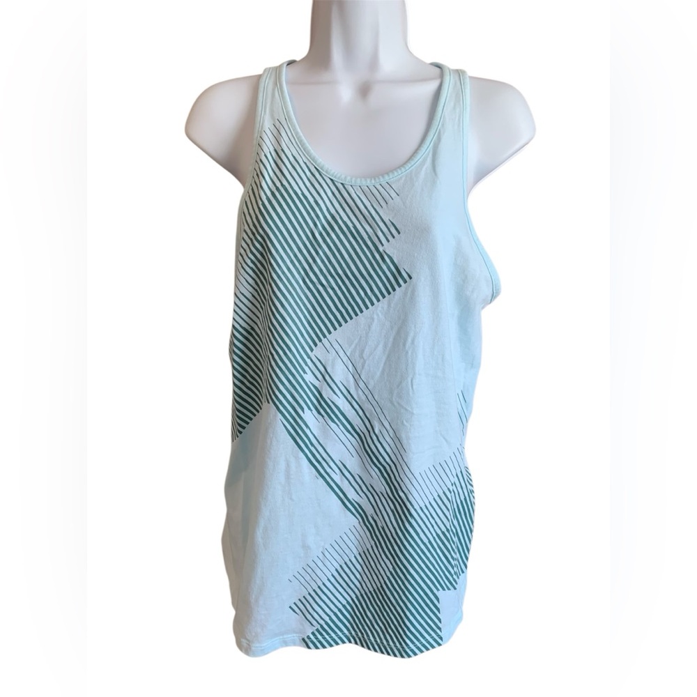 Under Armour Light Blue Graphic Athletic Tank Top Size S